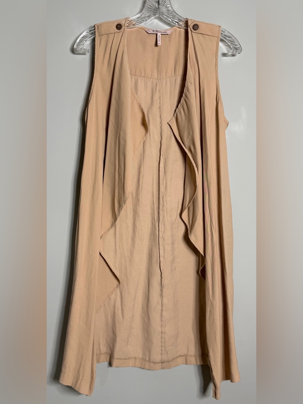 BCBGeneration Sleeveless Draped Front Vest Size XXS